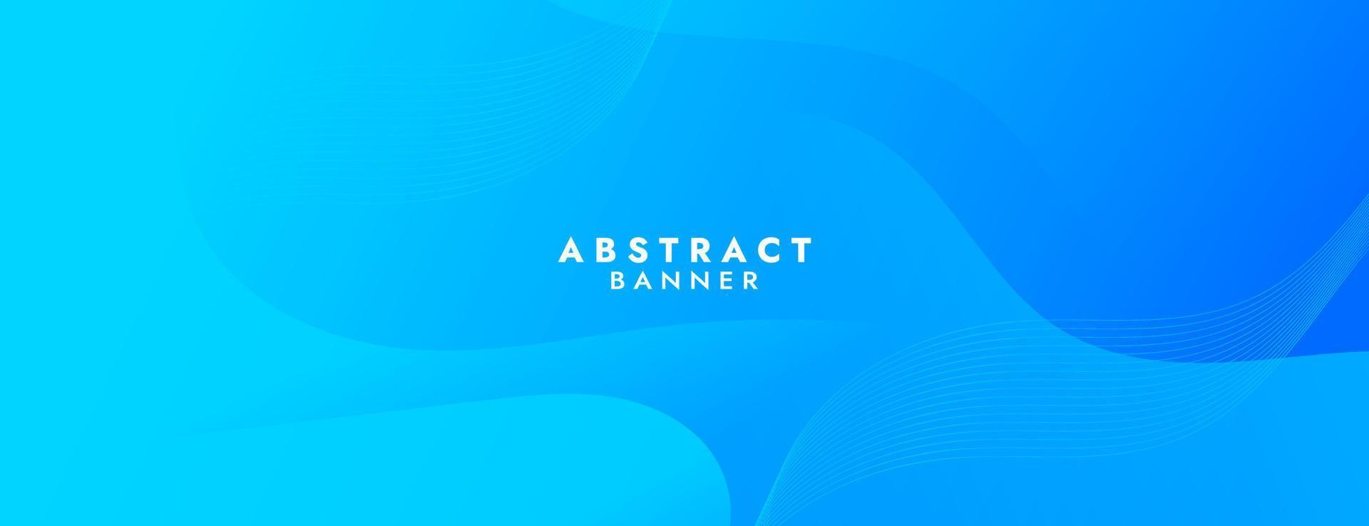 Abstract Blue Fluid Wave Banner Template vector