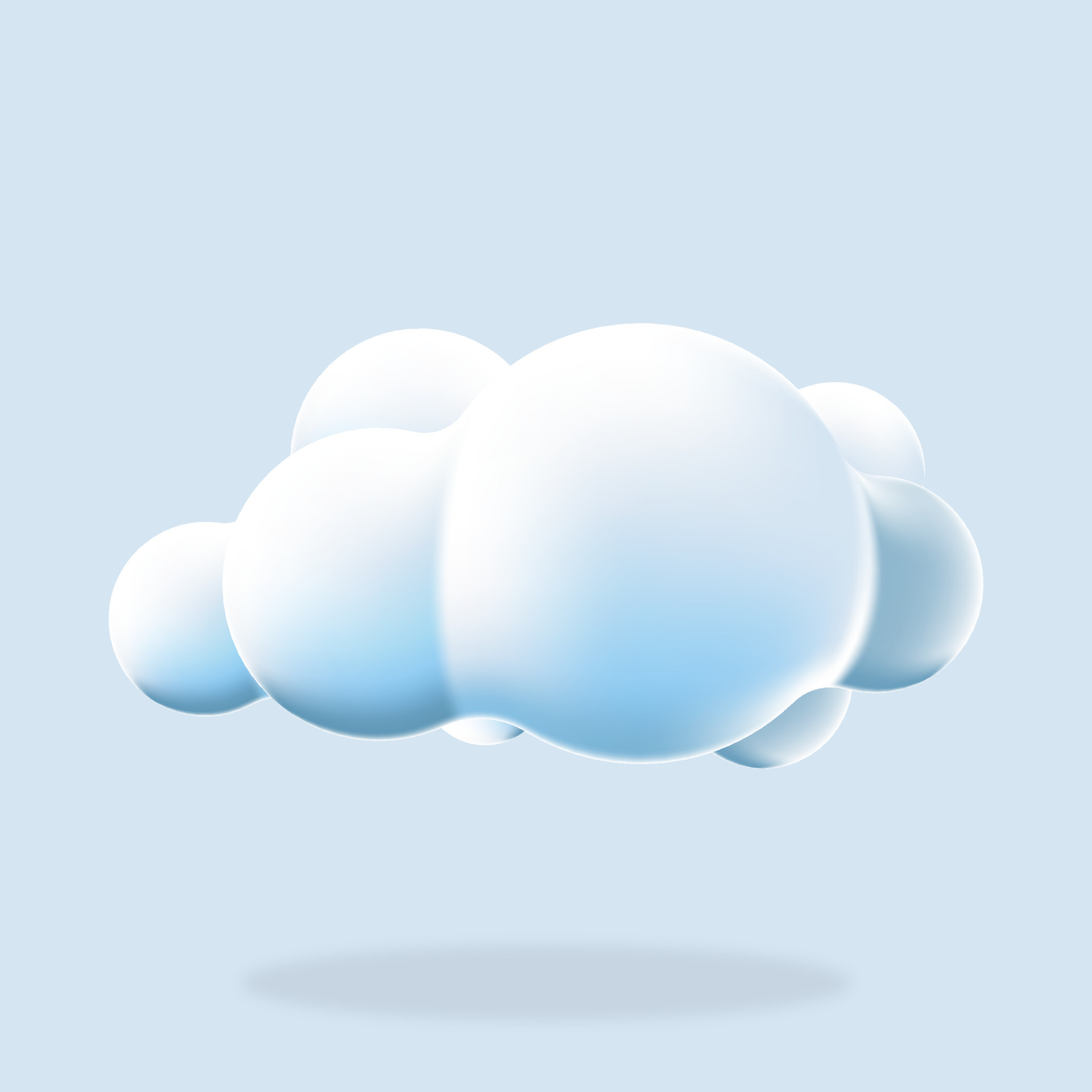 3D-Stickers #02 {Puffy Clouds}