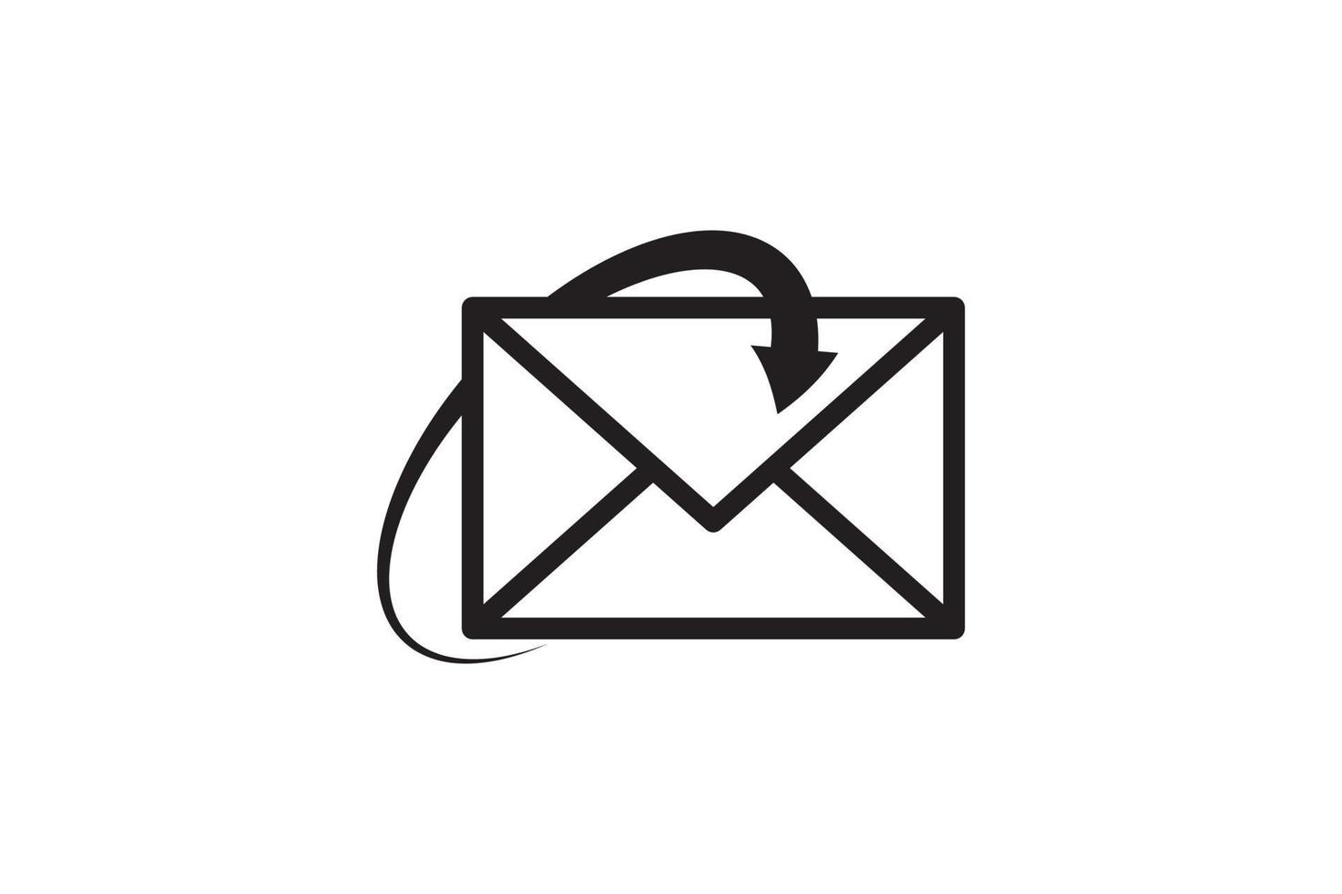 Mail icon vector sign. Letter envelope symbol. Message send to address illustration.