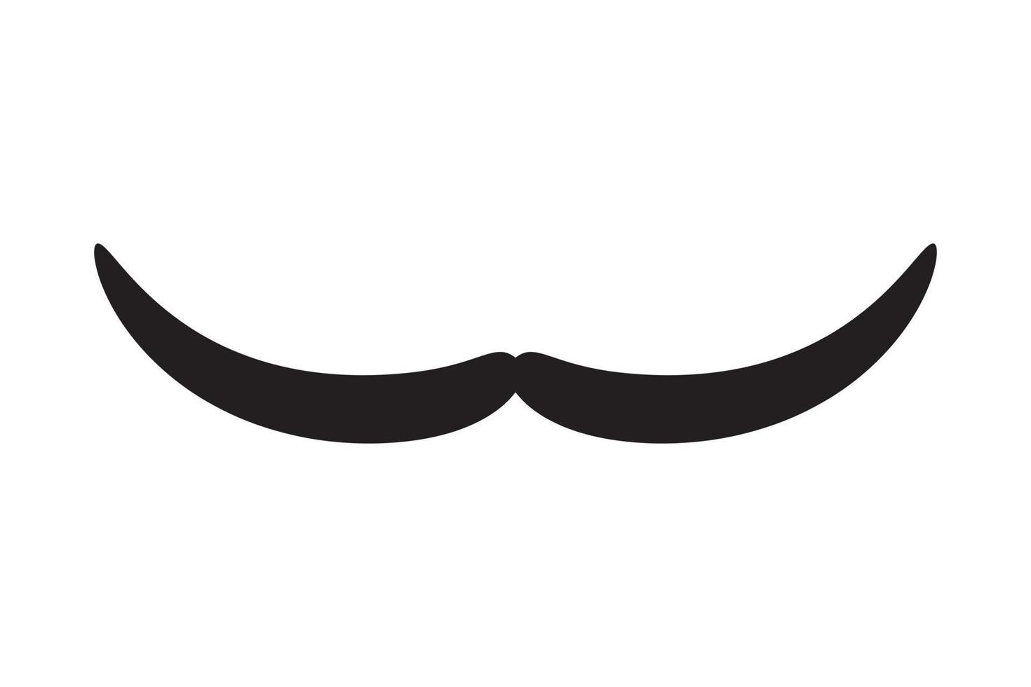 Moustache vector icon. Black retro style mustache. Shave barber vintage man face