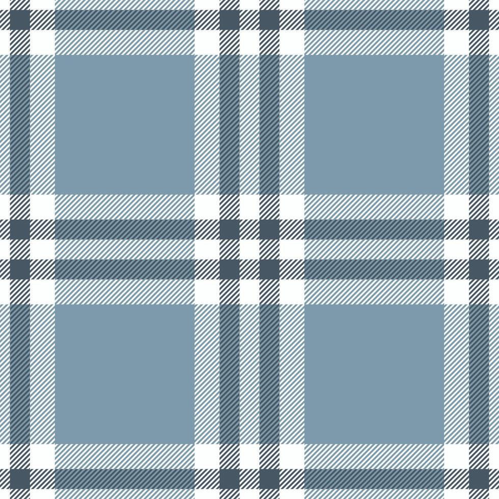 Plaid seamless pattern in blue. Check fabric texture. Vector textile print.