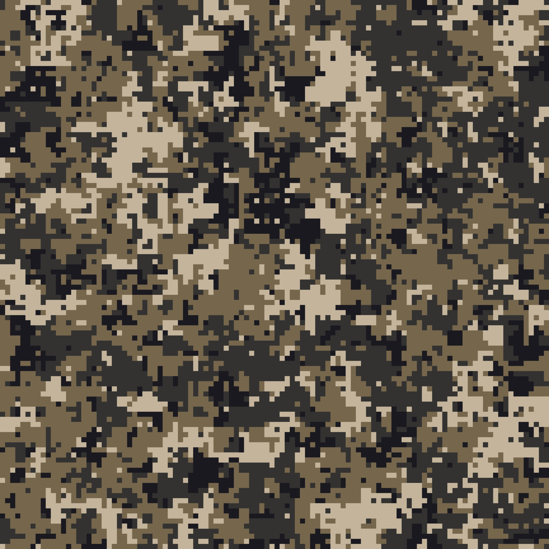 Pixel camouflage for a soldier army uniform. Modern camo fabric design