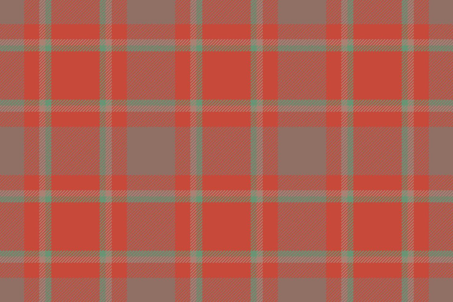 Plaid background, check seamless pattern in red. Vector fabric texture for textile print, wrapping paper, gift card or wallpaper.