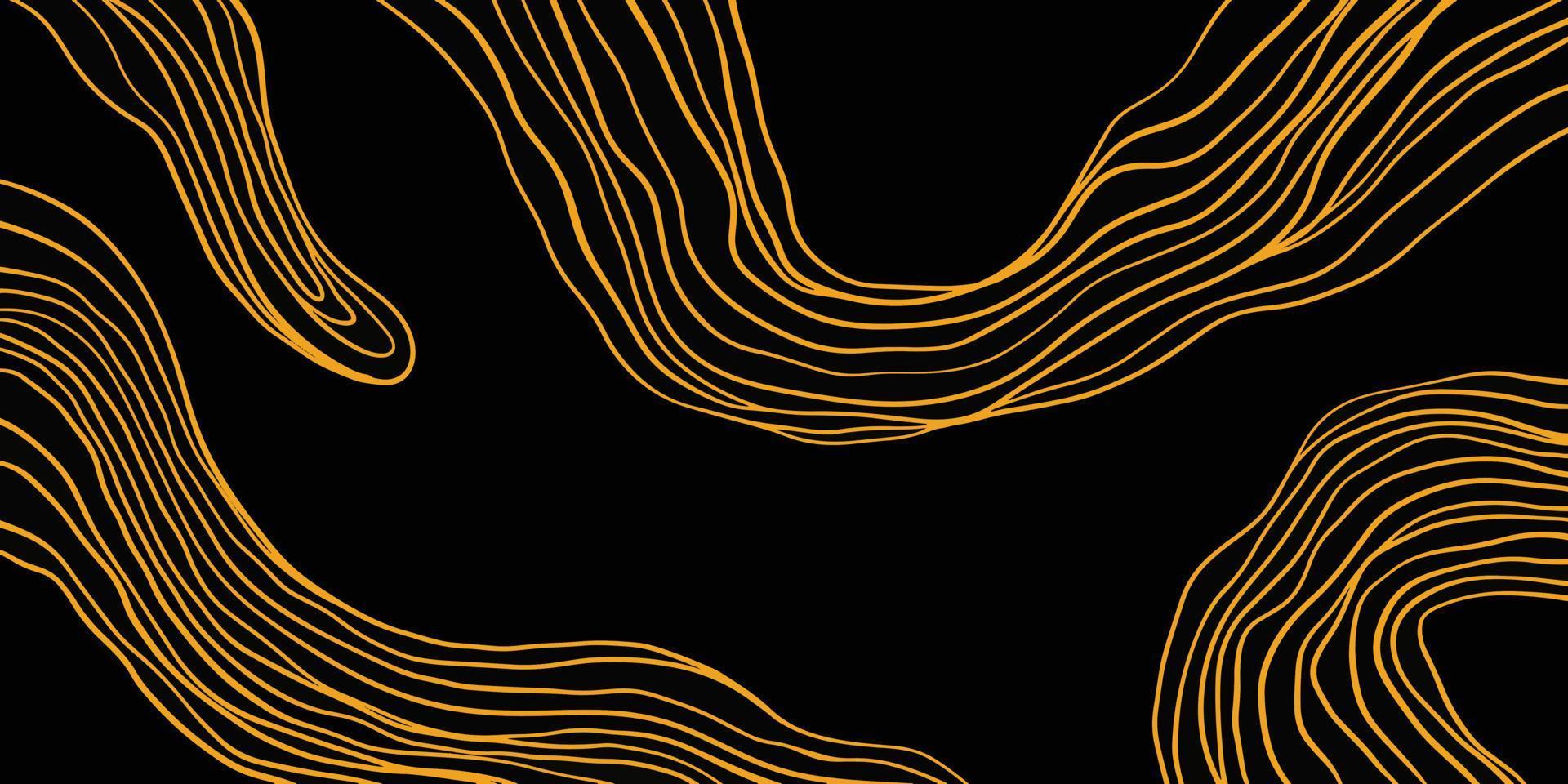 Abstract Golden contour design style.  Luxury art deco minimalist illustration for poster and background design vector