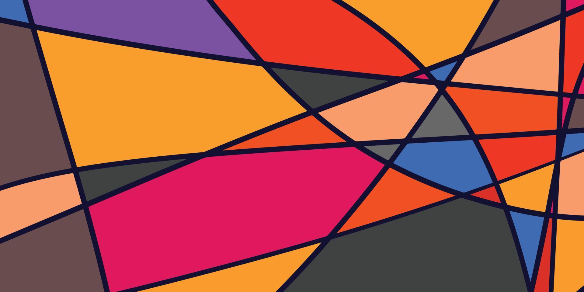 Abstract retro geometric outline design for background. Vintage design for poster, wallpaper, flyer and creative project vector