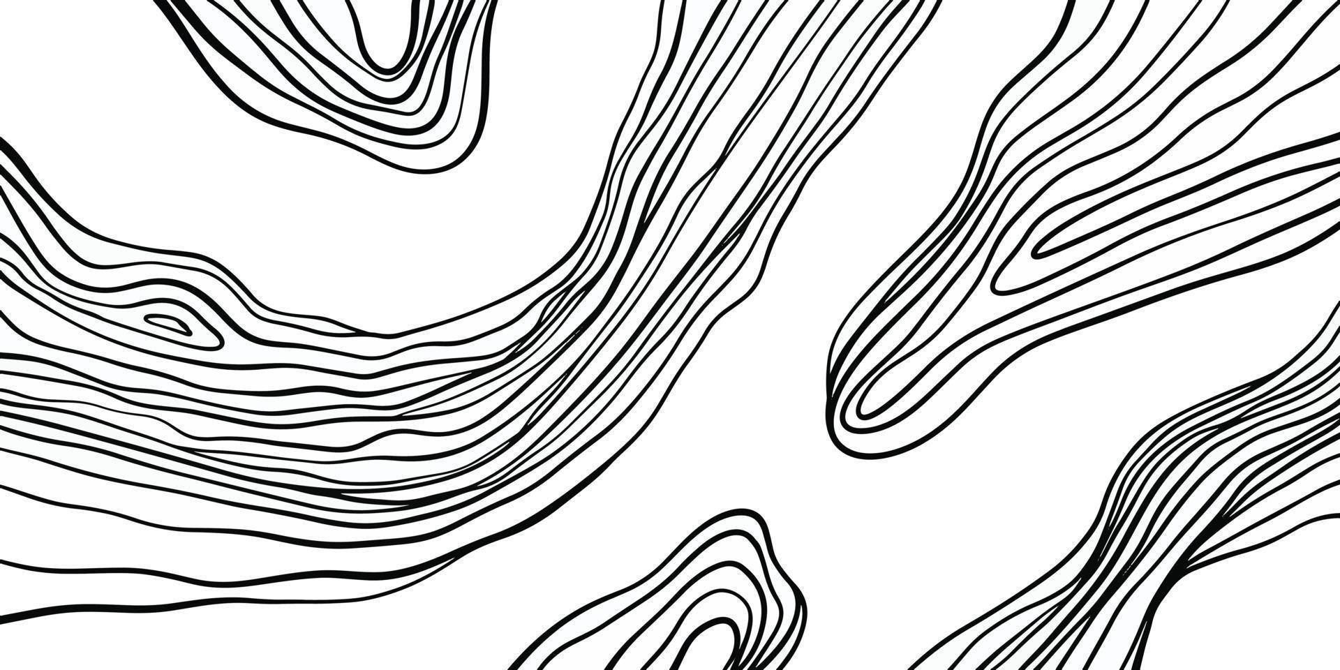 Abstract outline contour design in pattern style. Luxury art deco minimalist illustration for poster and background design vector