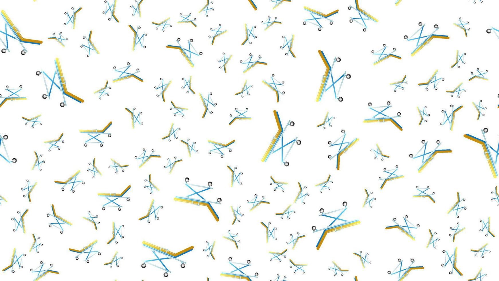 Endless seamless pattern of medical scientific medical items gurneys of hospital beds with wheels on a white background. Vector illustration
