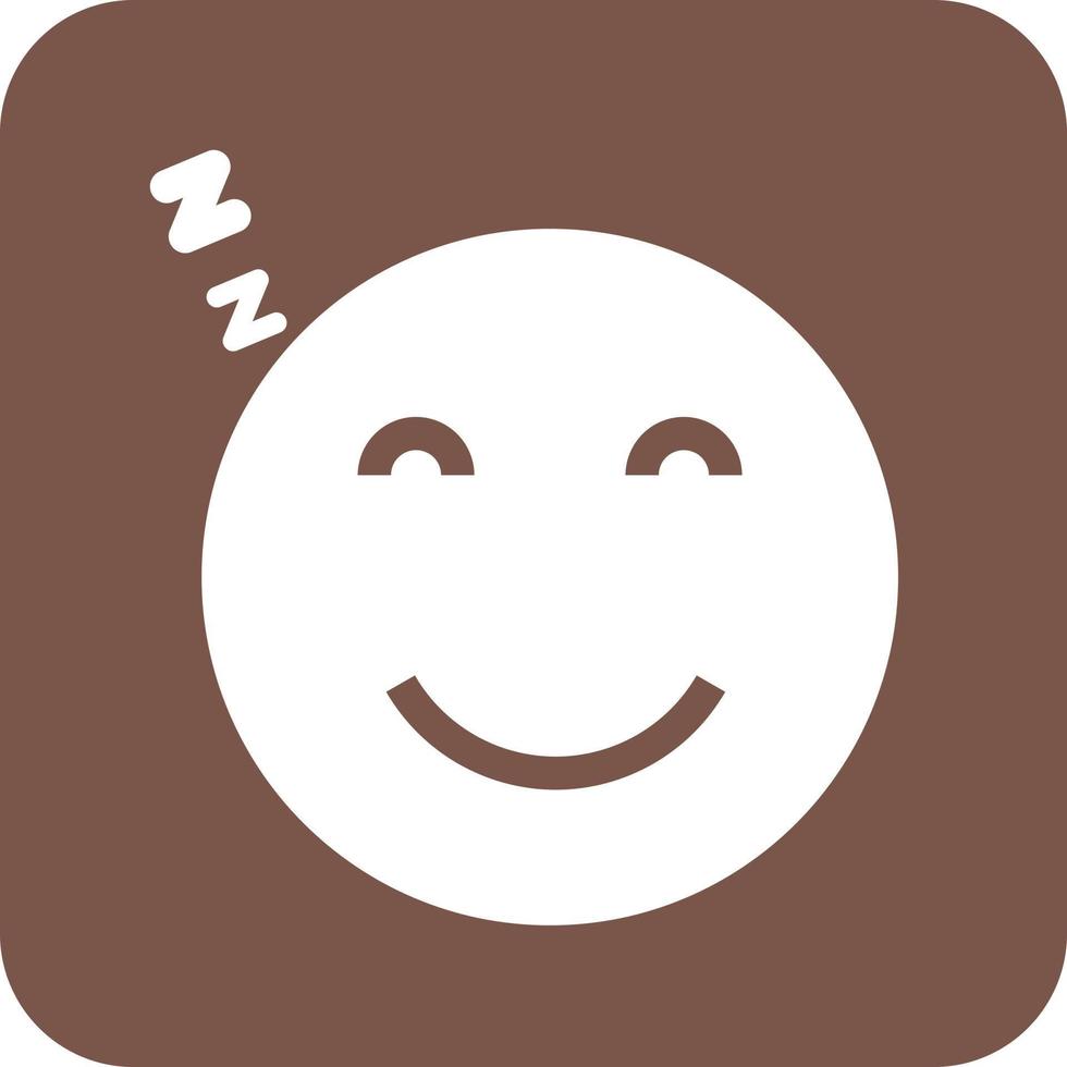 Sleeping I Glyph Round Background Icon vector