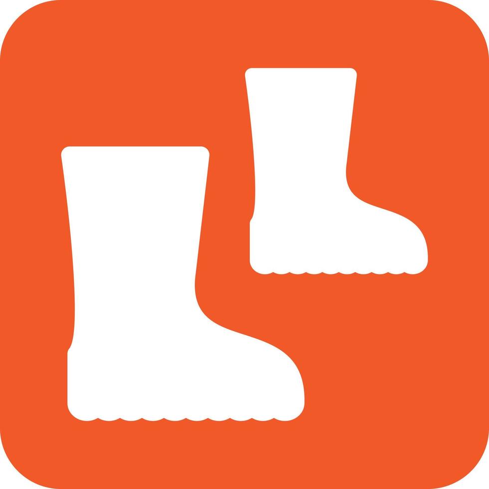 Boots Glyph Round Background Icon vector