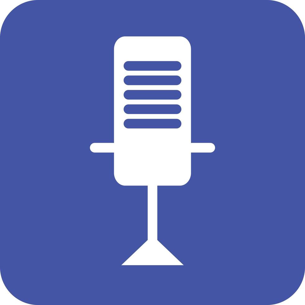 Table Mic Glyph Round Background Icon vector