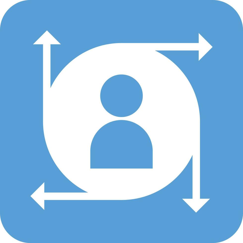 User Predictions Glyph Round Background Icon vector