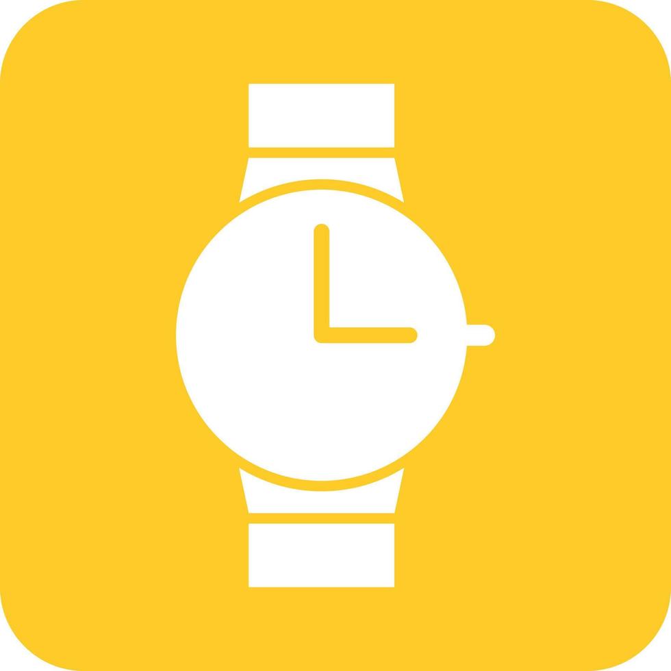 icono de fondo redondo de glifo de reloj casual vector