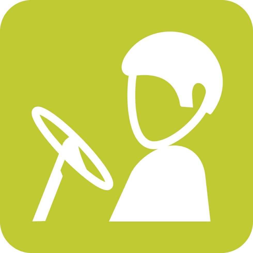 Driver Male Glyph Round Background Icon vector