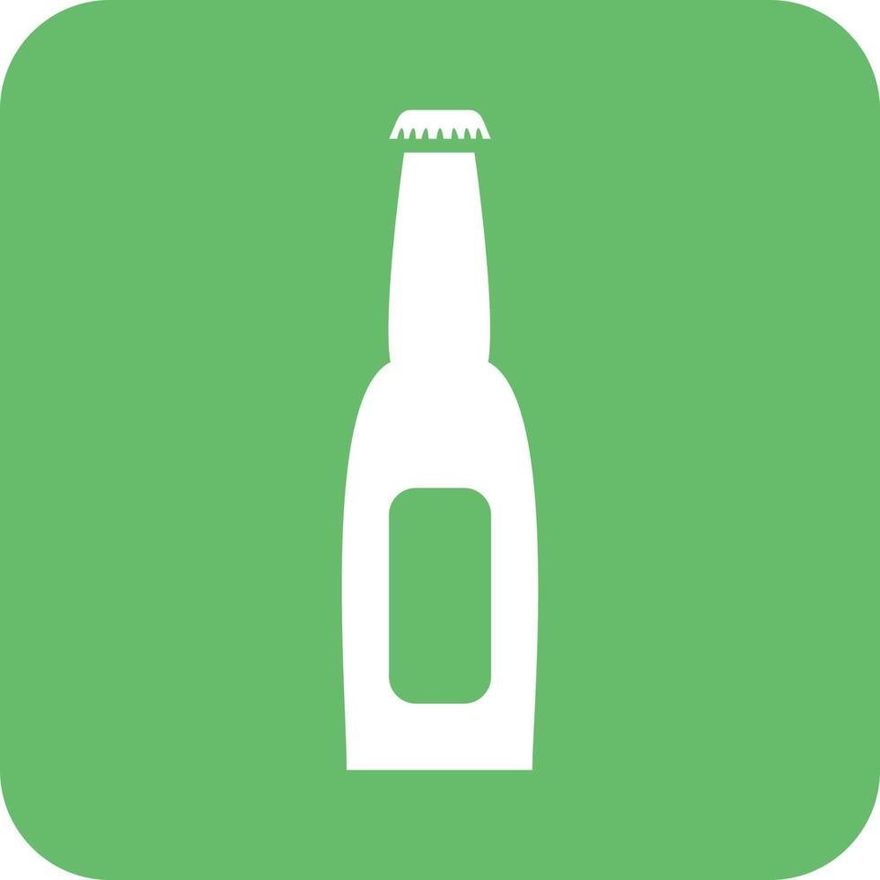 Beer Bottle I Glyph Round Background Icon vector