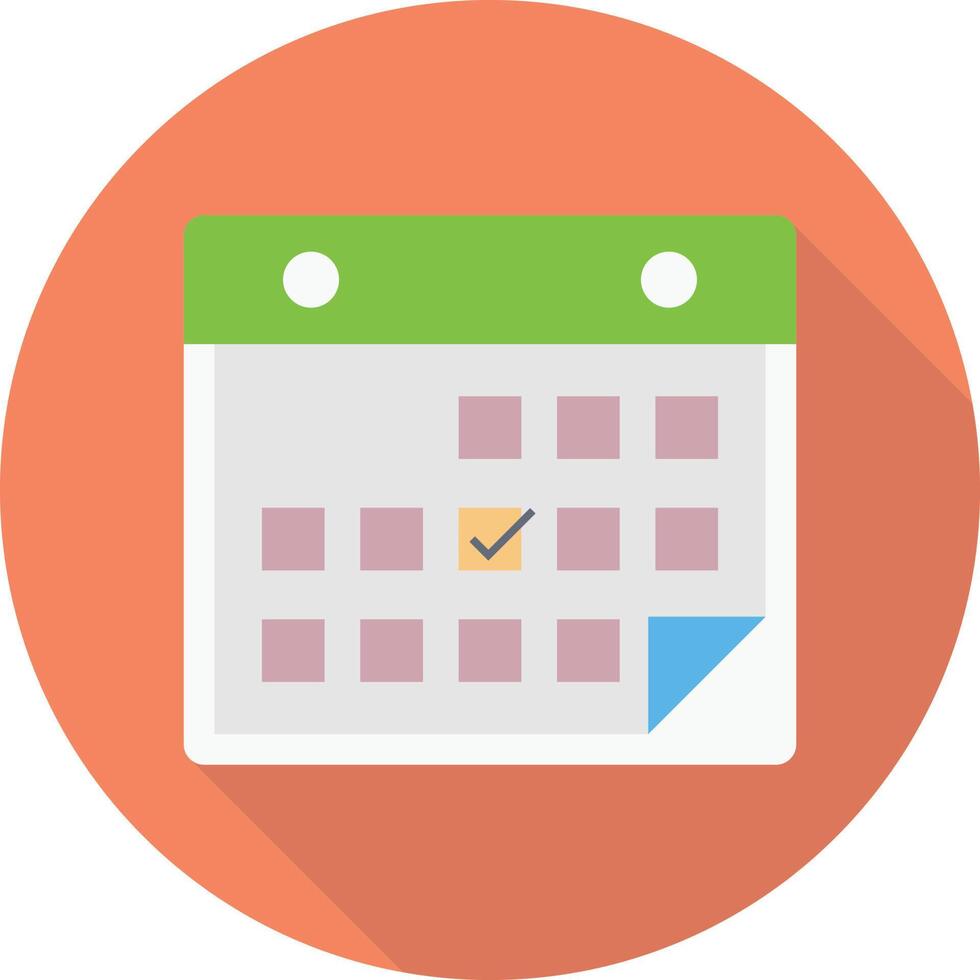 ilustración de vector de calendario en un fondo. símbolos de calidad premium. iconos vectoriales para concepto y diseño gráfico.