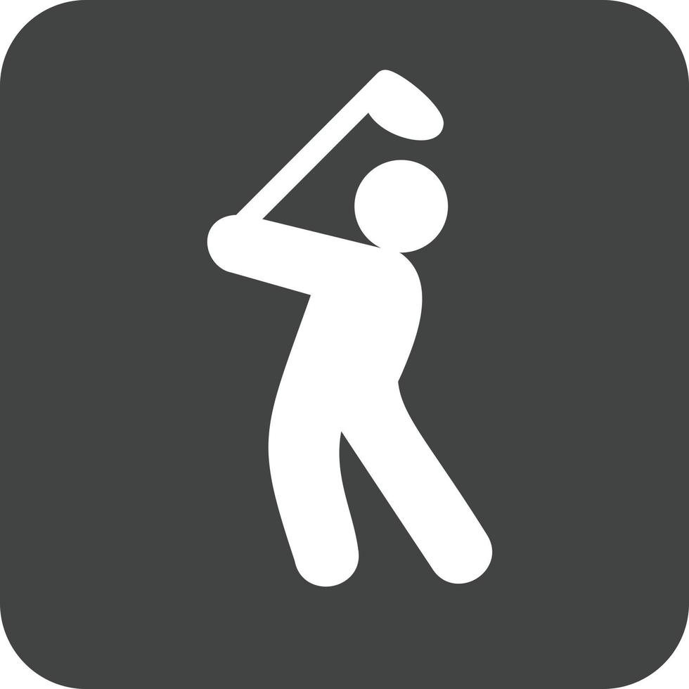 Golf Player Glyph Round Background Icon vector