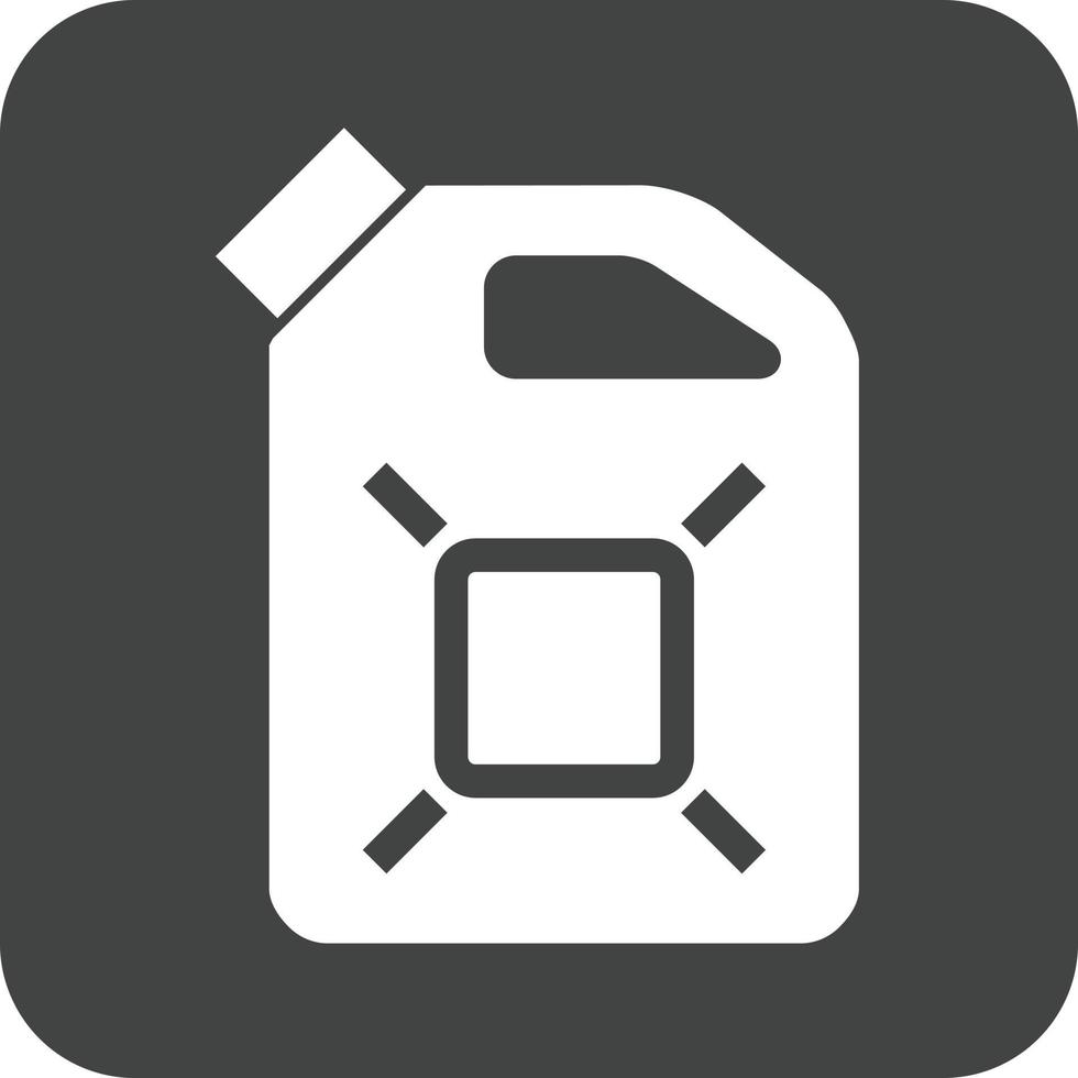 Diesel Can Glyph Round Background Icon vector