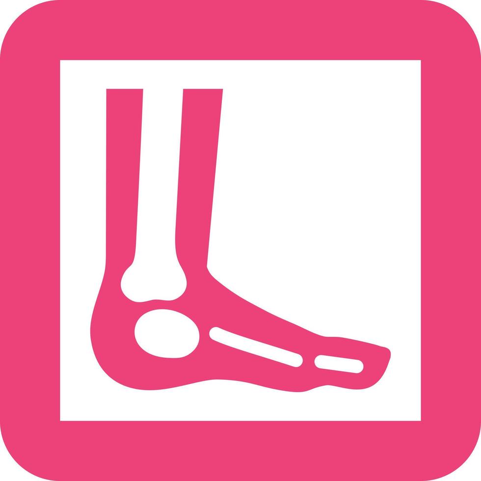 Foot X-ray Glyph Round Background Icon vector