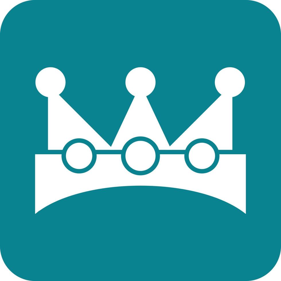 King Crown Glyph Round Background Icon vector
