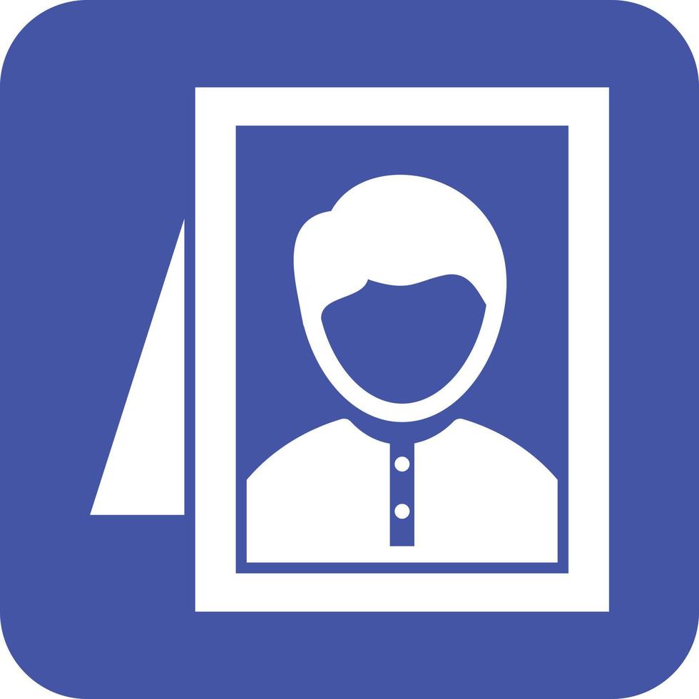 Picture Glyph Round Background Icon vector