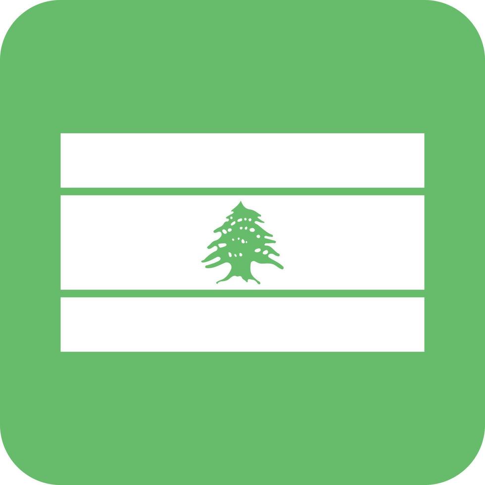 Lebanon Glyph Round Background Icon vector