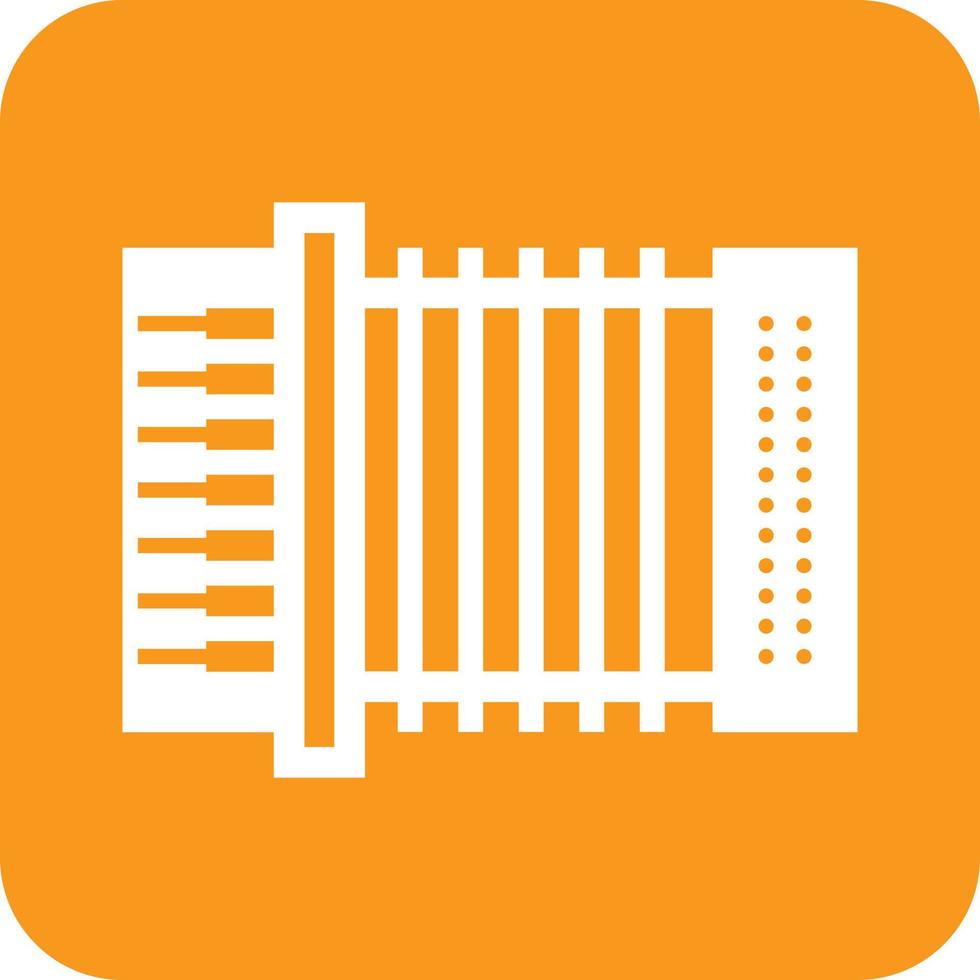 Accordion Glyph Round Background Icon vector