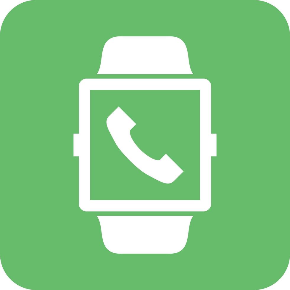 Call App Glyph Round Background Icon vector