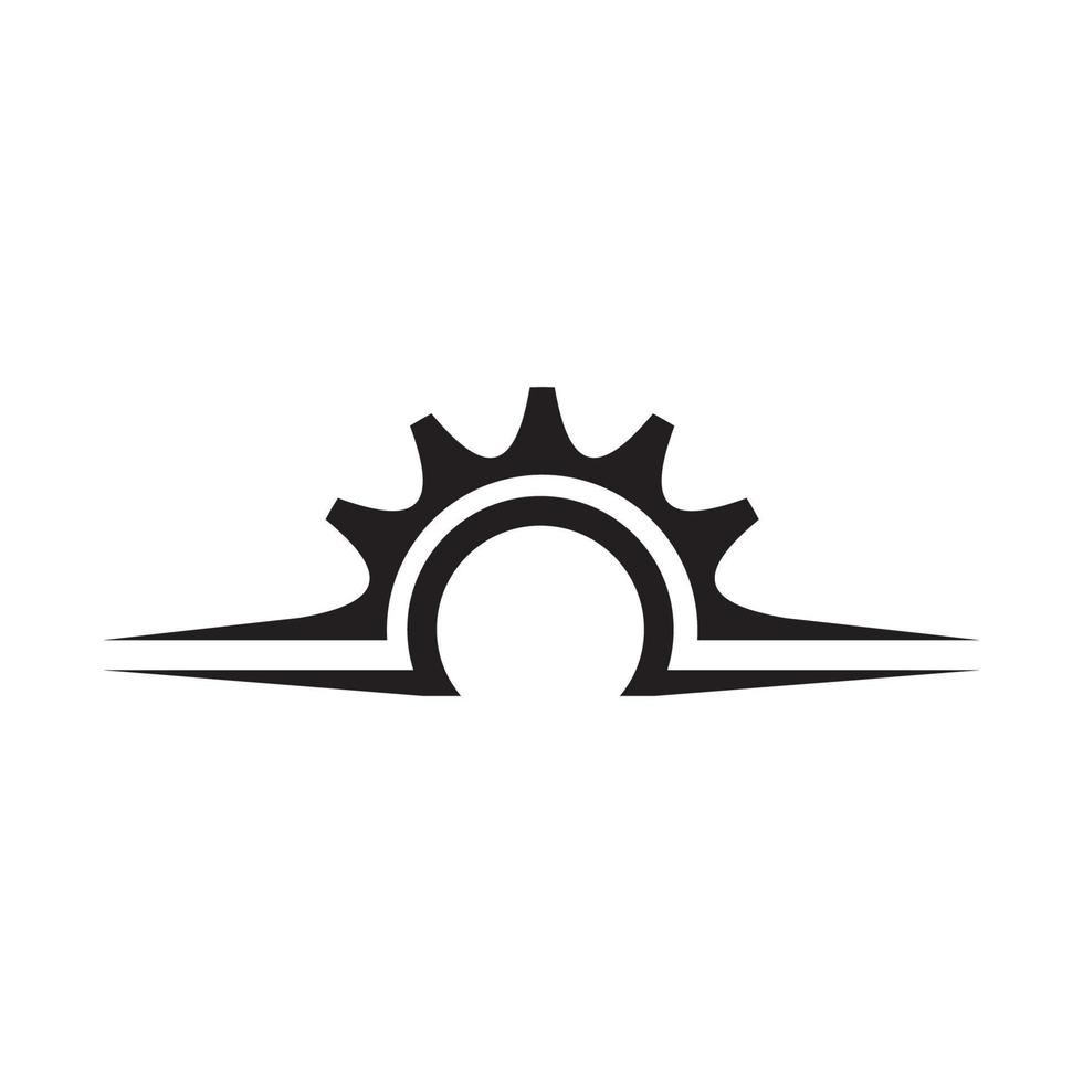 vector de logotipo de engranaje