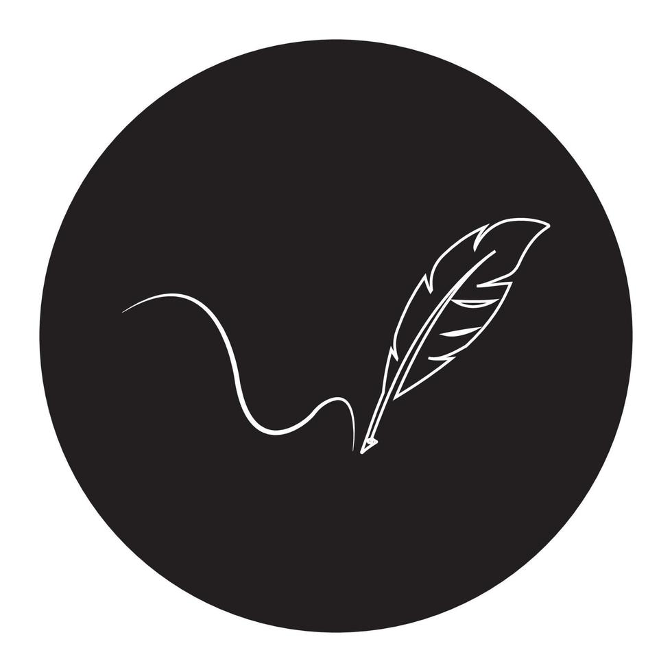 Feather pen  logo vector