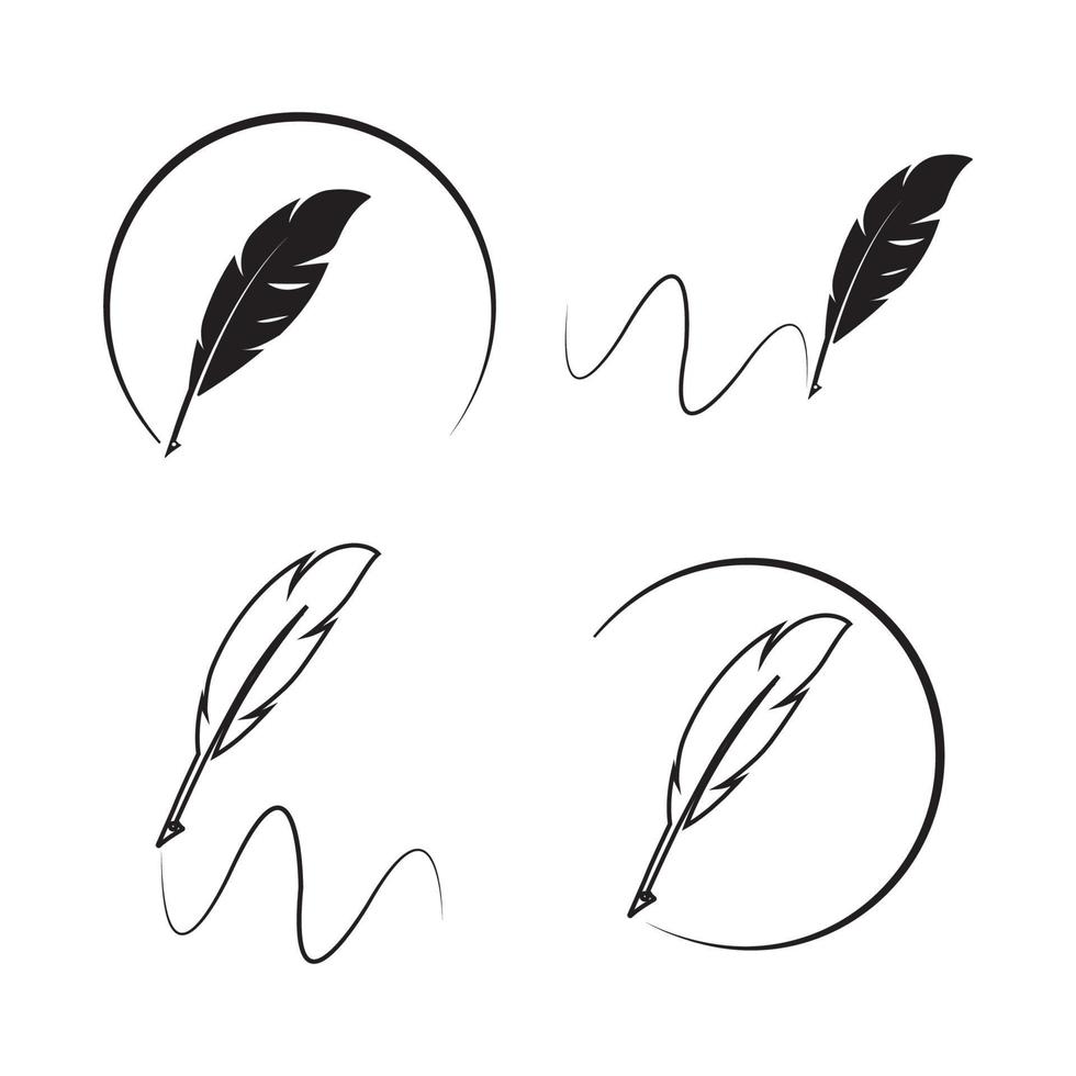 Feather logo vektor vector