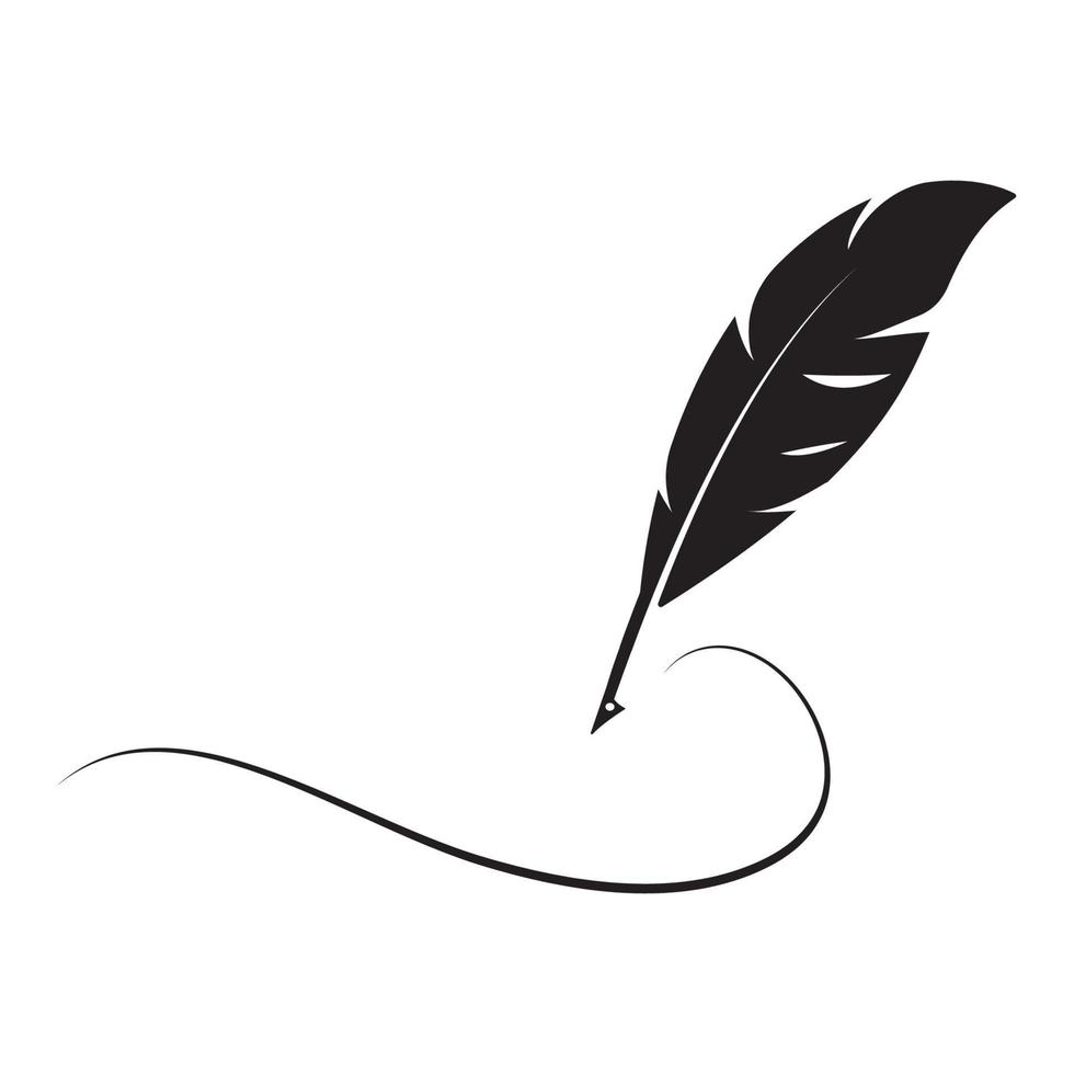 vector logo de pluma