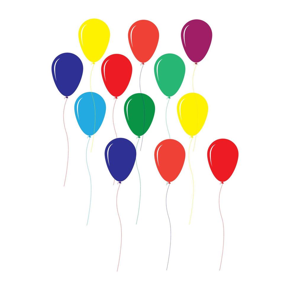 globos festivos vectoriales voladores brillantes con globos brillantes para vacaciones vector