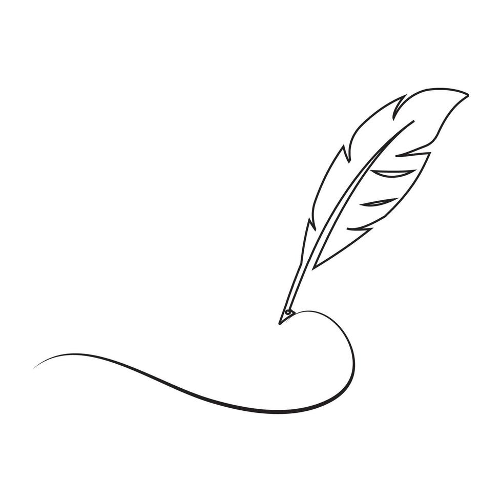 vector logo de pluma