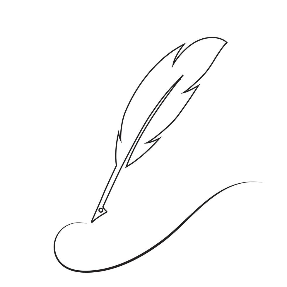 vector logo de pluma