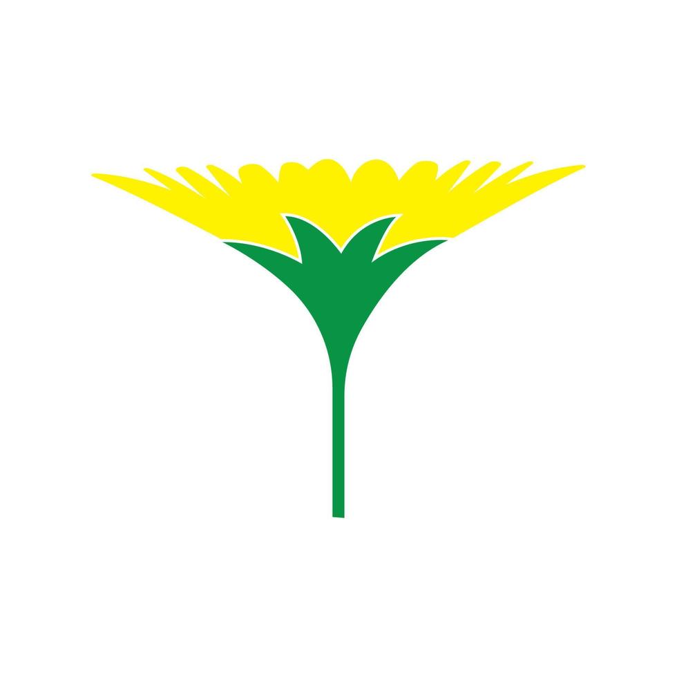 Ilustración de vector de icono de logotipo de girasol