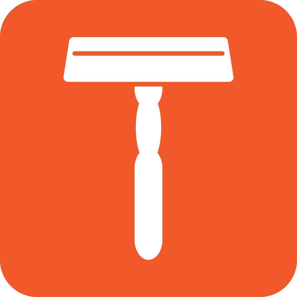 Safety Razor II Glyph Round Background Icon vector