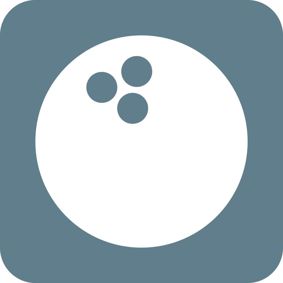 Bowling Ball Glyph Round Background Icon vector