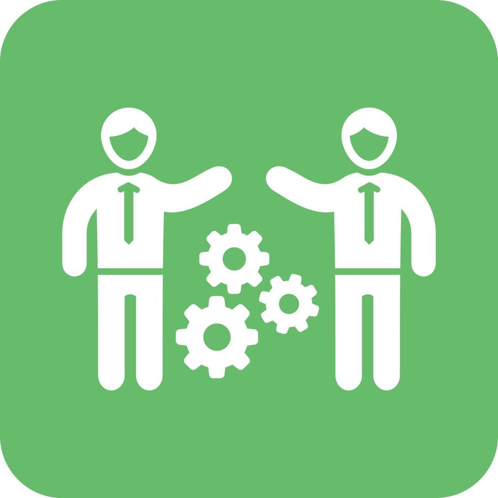 Team Skills Glyph Round Background Icon vector