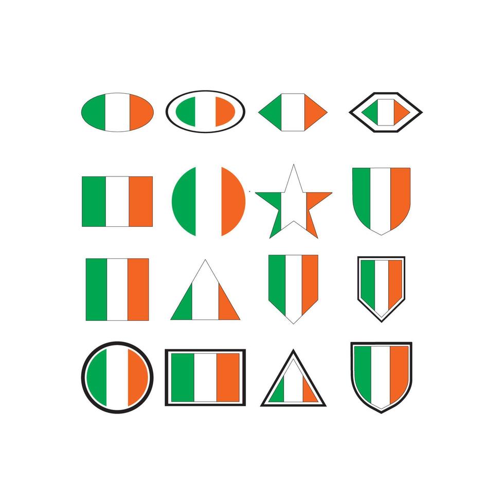 irish flag logo vector