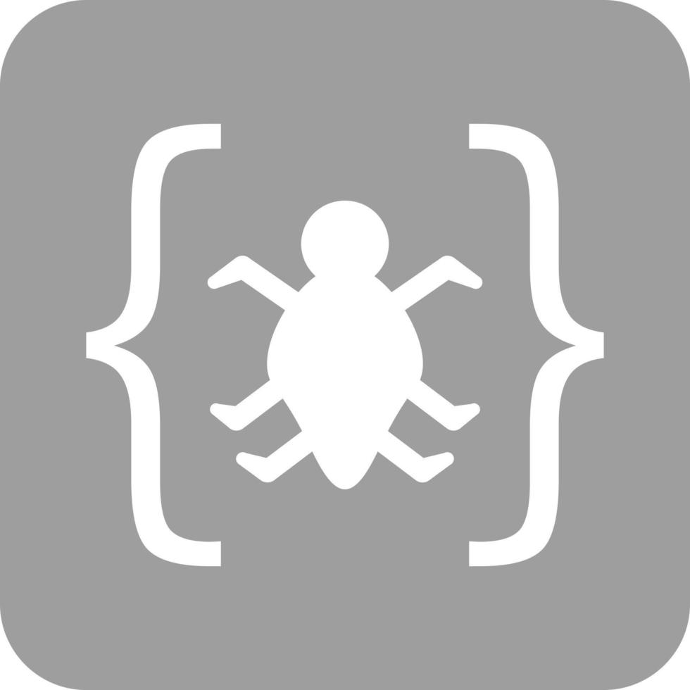 Bug in Code Glyph Round Background Icon vector