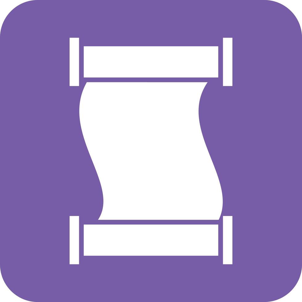 Scroll of Paper Glyph Round Background Icon vector