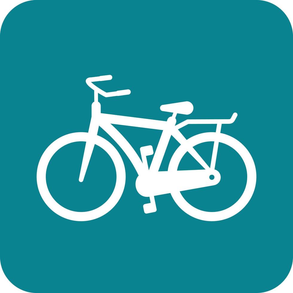 Bicycle I Glyph Round Background Icon vector