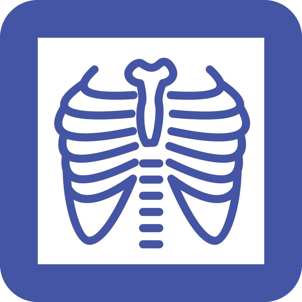 Lungs X ray Glyph Round Background Icon vector