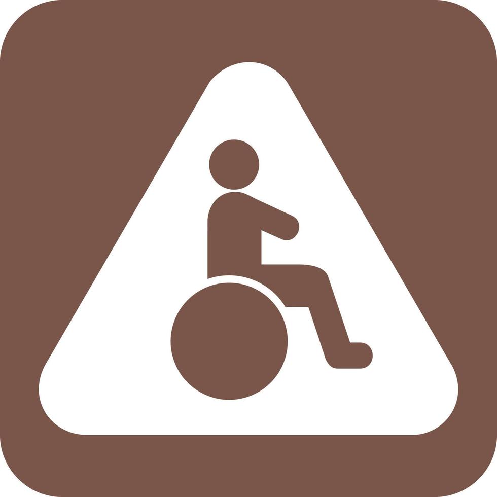 Handicapped zone Glyph Round Background Icon vector