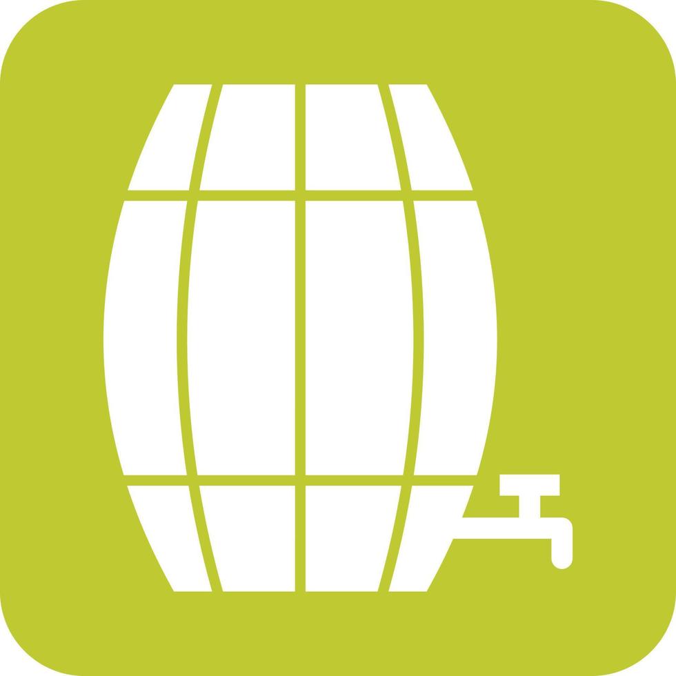 Barrel Glyph Round Background Icon vector