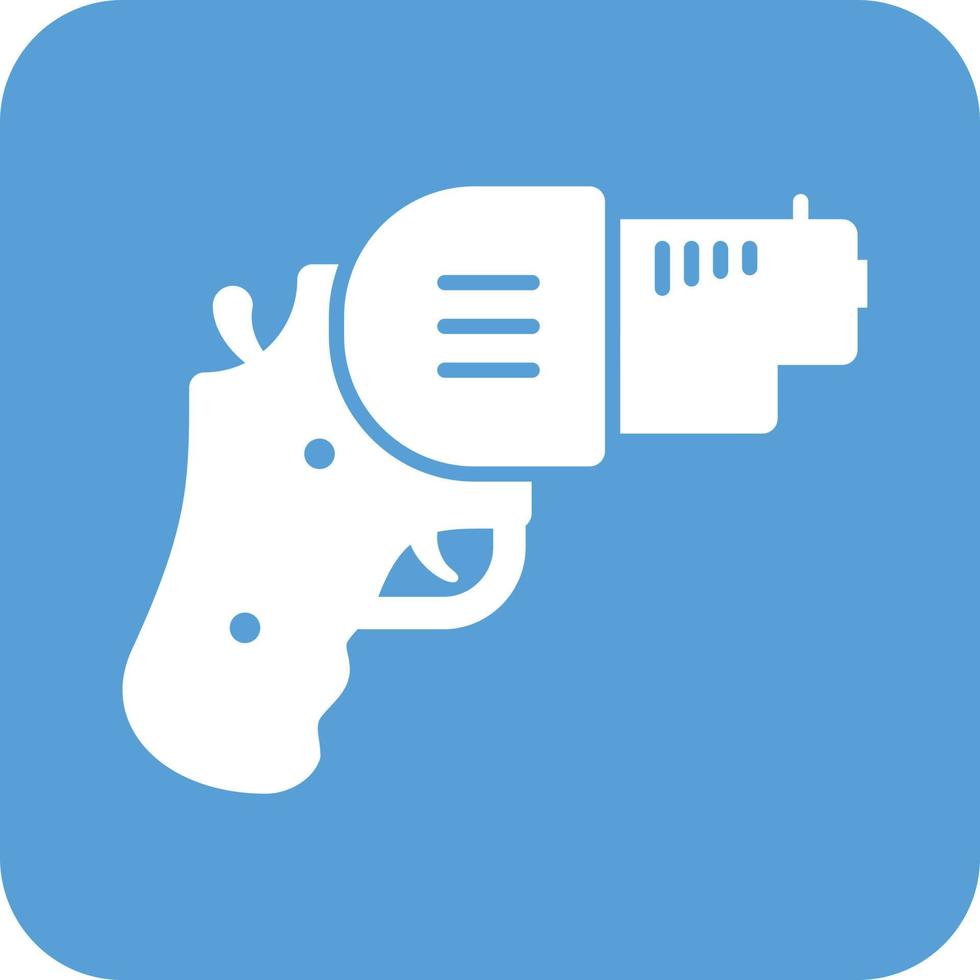 Revolver Glyph Round Background Icon vector