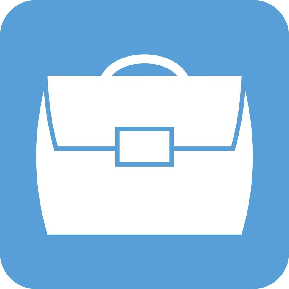Briefcase Glyph Round Background Icon vector