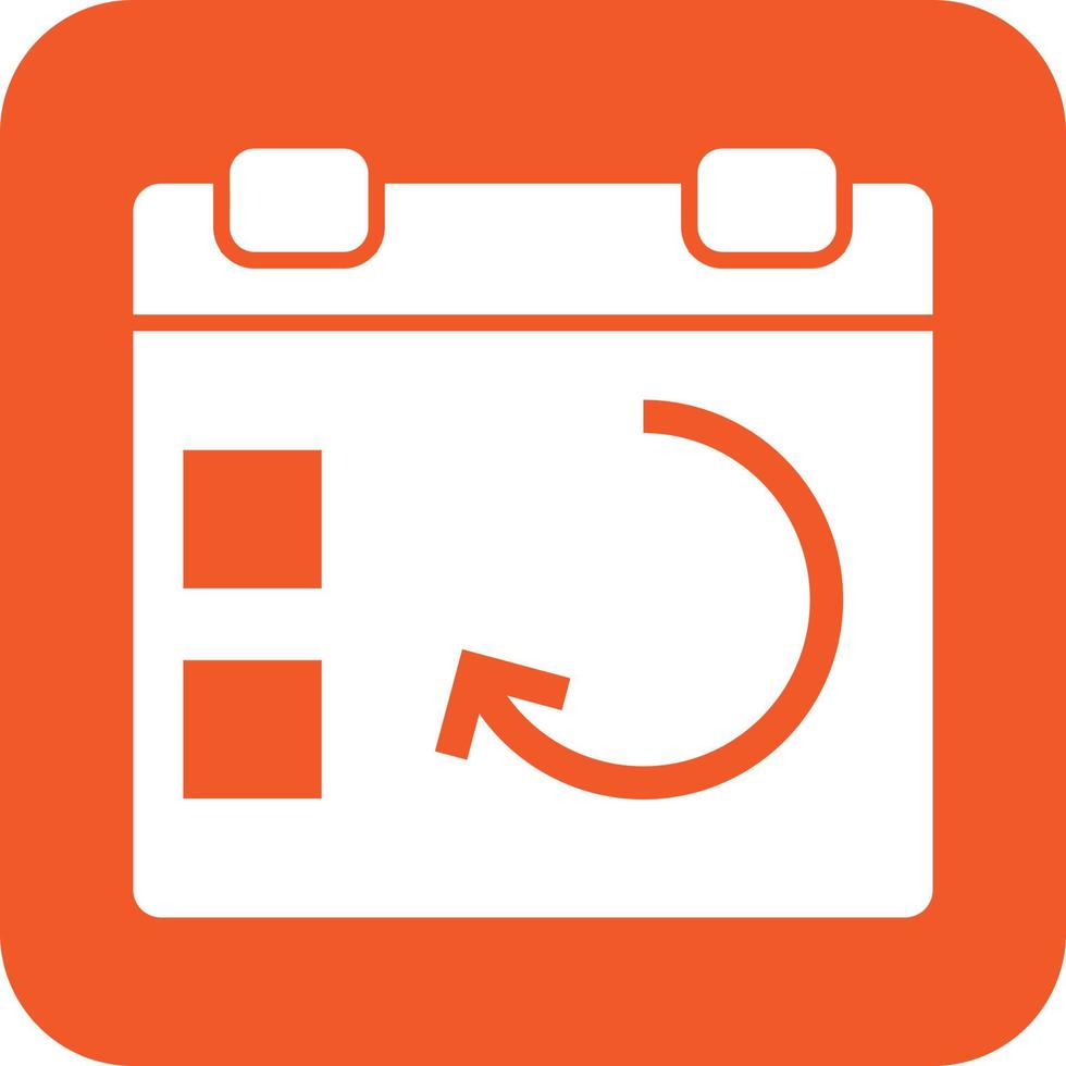 Sync Event Glyph Round Background Icon vector