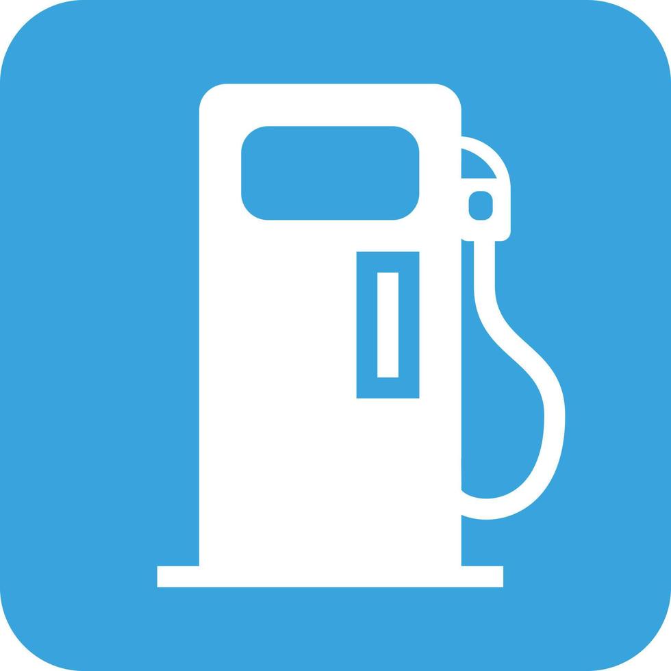 Petrol Pump Glyph Round Background Icon vector