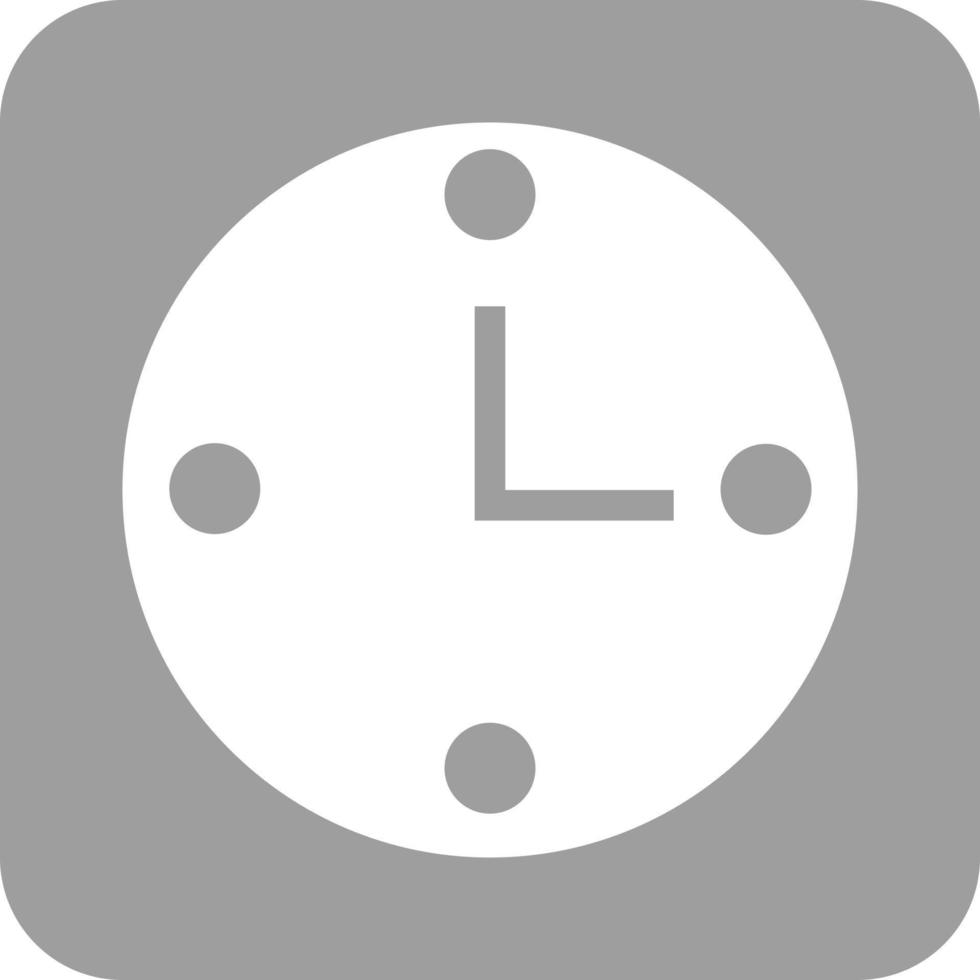 Clock Glyph Round Background Icon vector